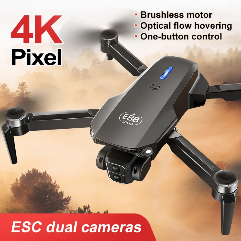 Nuevo Dron cuadricóptero E88 P - Drone Racing Camera reseña y precio