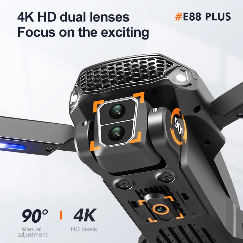 Nuevo Dron cuadricóptero E88 P - Drone Racing Camera reseña y precio